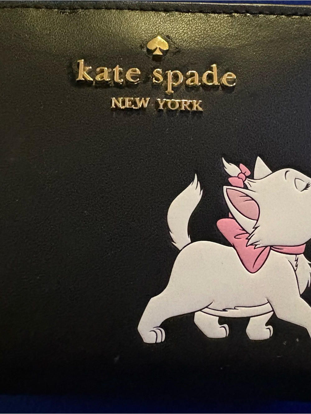Kate Spade Black Wallet from the Aristocats collection